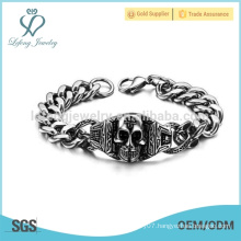 Cheap china supplier skull bracelet,skull bracelet,silver bracelet